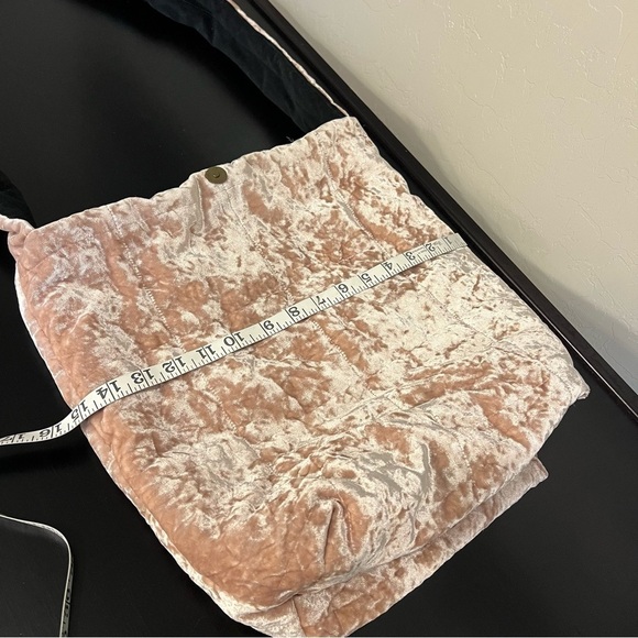 Velour Double sided crossbody Bag, boho chic,zebra print, lace accent - Picture 11 of 15